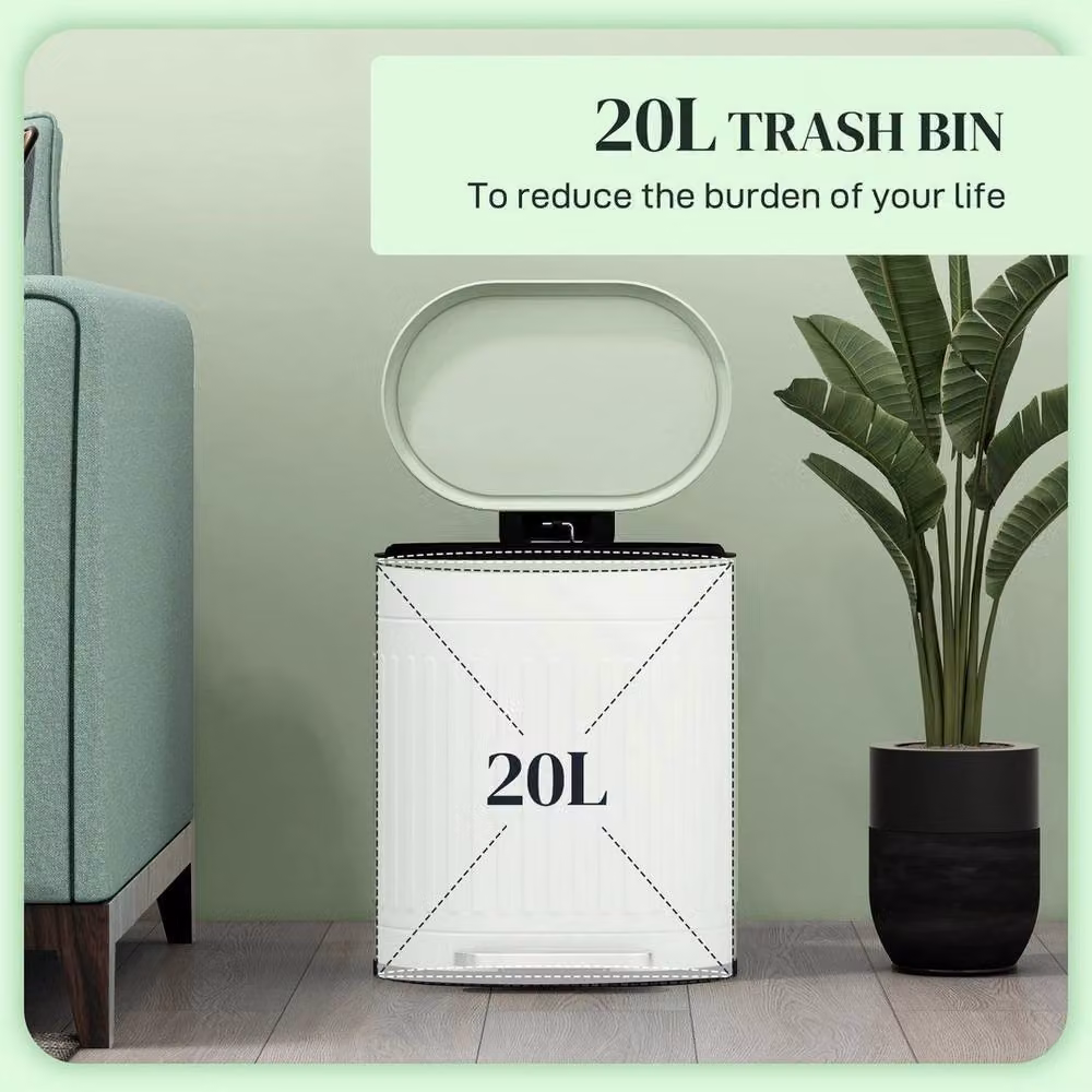 PAWNORA 20L Metal Pedal Bin with Soft Close in Green – 2