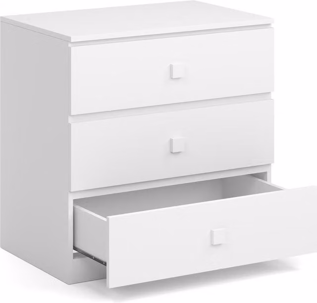 Kidsaw Ltd White 3 Drawer Childrens Storage Chest