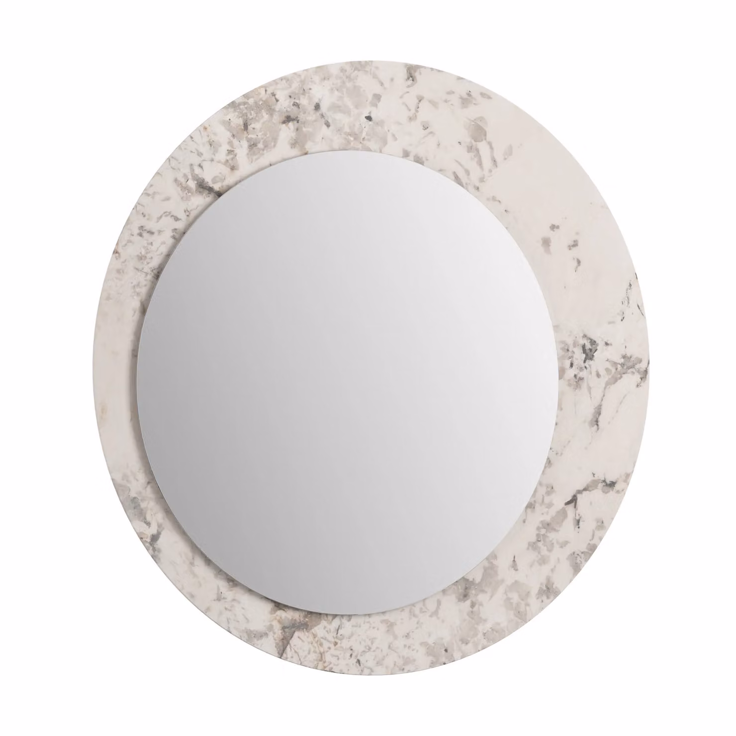 Dome Deco HAMANA Round Wall Mirror in Stone Beige, Black or White