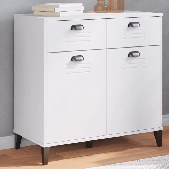 Berkfield Home VIKEN White Sideboard in Engineered Wood, W/D/H: 80 x 40 x 80 cm – 1