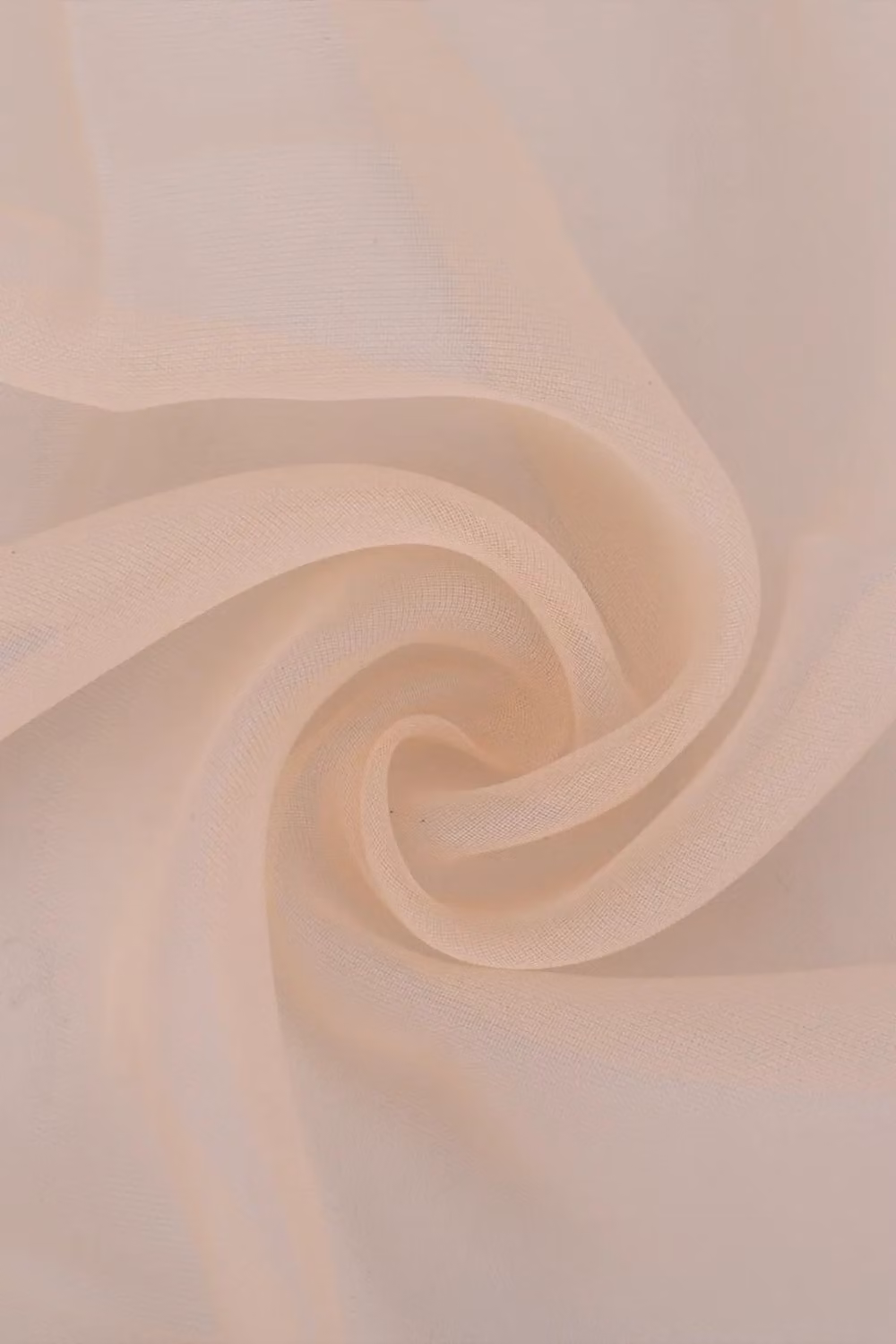 Neel Blue Semi-Transparent Voile Curtain Pair in Beige, Width: 140 cm, Drop: 220 cm