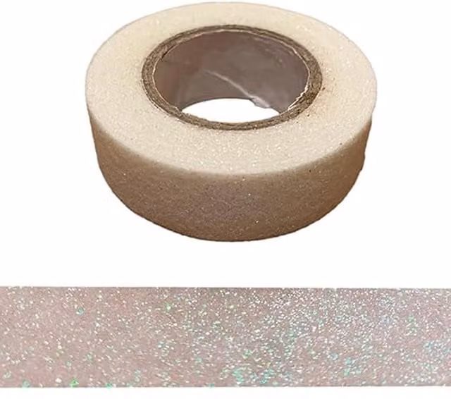 Syntego White Glitter Washi Paper Tape