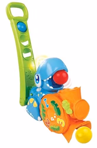Winfun Popping Fun Dino Push Along Toy with Ball Popping Action, Multicolour – 2
