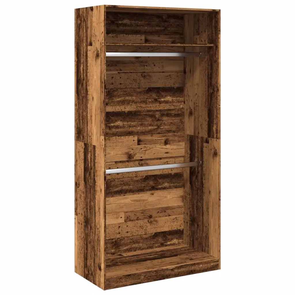 Berkfield Home Old Wood Wardrobe in Brown, W/D/H: 100 x 50 x 200 cm – 2