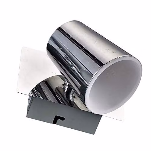 Netlighting Modern LED Surface Cylinder Spotlight in Chrome and Grey, Warm White 3000K, 500lm