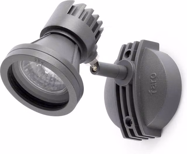 Faro Miniproject 1 Adjustable Outdoor Wall Spotlight in Grey