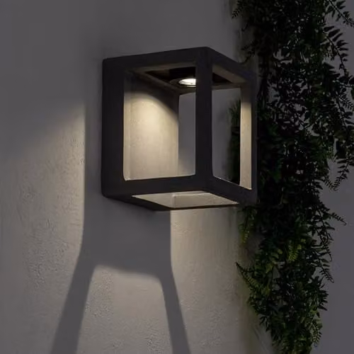 Netlighting Forlight Box Outdoor LED Wall Fixture, Grey, IP65, 4W, 4000K, 208lm