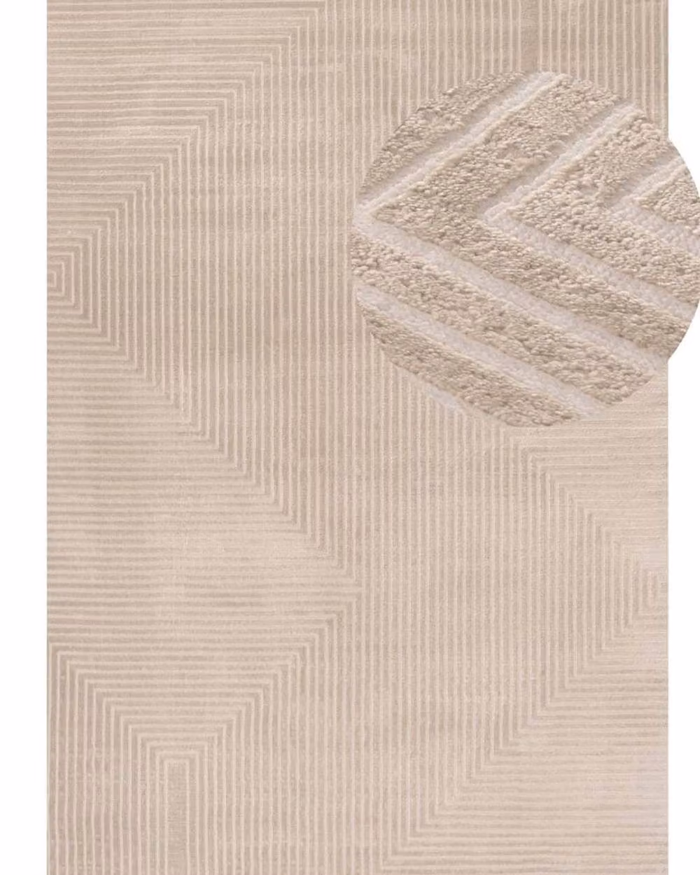 THE RUGS Carmel Geometric Area Rug in Beige, W: 290 cm, D: 200 cm – 2