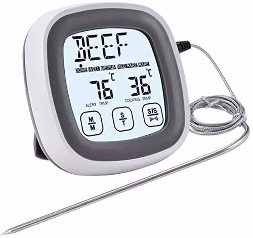 St Helens Home & Garden Digital Meat and BBQ Cooking Thermometer for Temperature Control