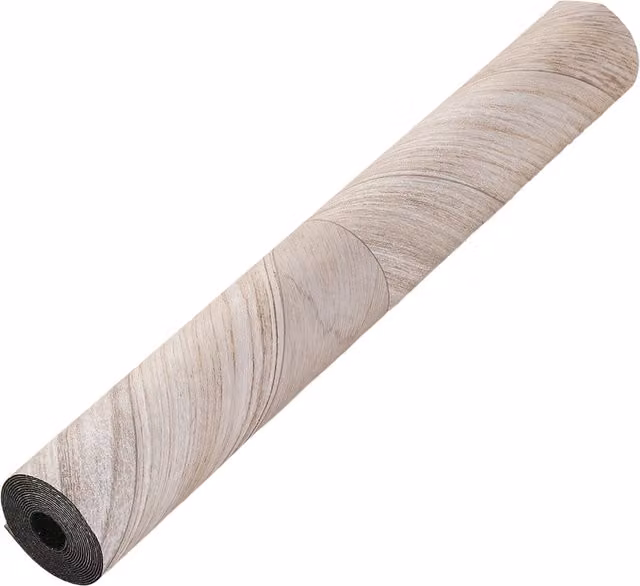 Livingandhome Self-Adhesive PVC Wood Effect Plank Flooring Wallpaper in Brown and Beige