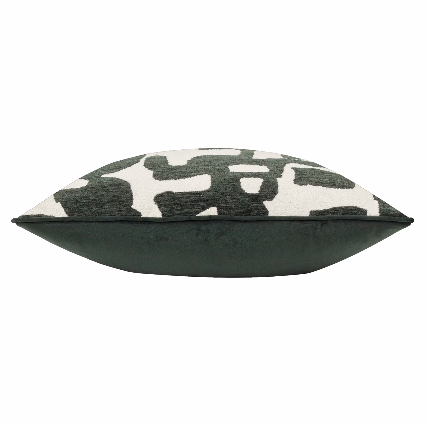 HOEM Caval Abstract Piped Green Chenille and Boucle Square Cushion, W/D/H: 50 x 50 x 50 cm – 3