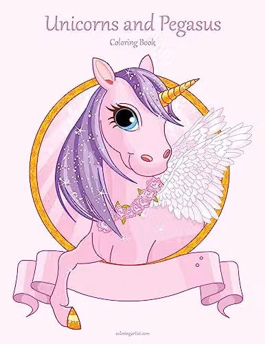 Unicorns and Pegasus Colouring Book Volume 1 by Createspace for Children, Multicolour