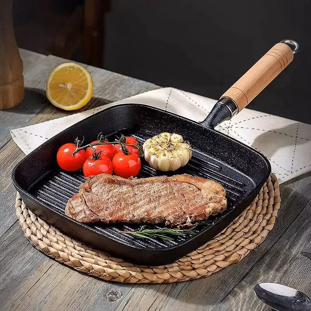 EONLION Non-Stick Cast Iron Frying Pan and Grill Skillet in Black – 1