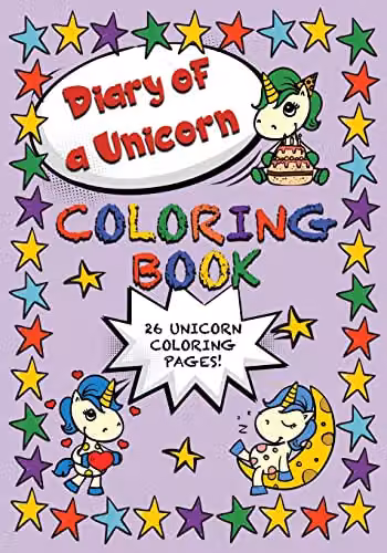 Roots in Myth Diary of a Unicorn Colouring Book for Children, Multicolour