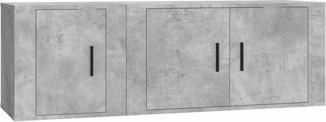 Berkfield Home 2 Piece Concrete Grey Engineered Wood TV Cabinet Set – 1