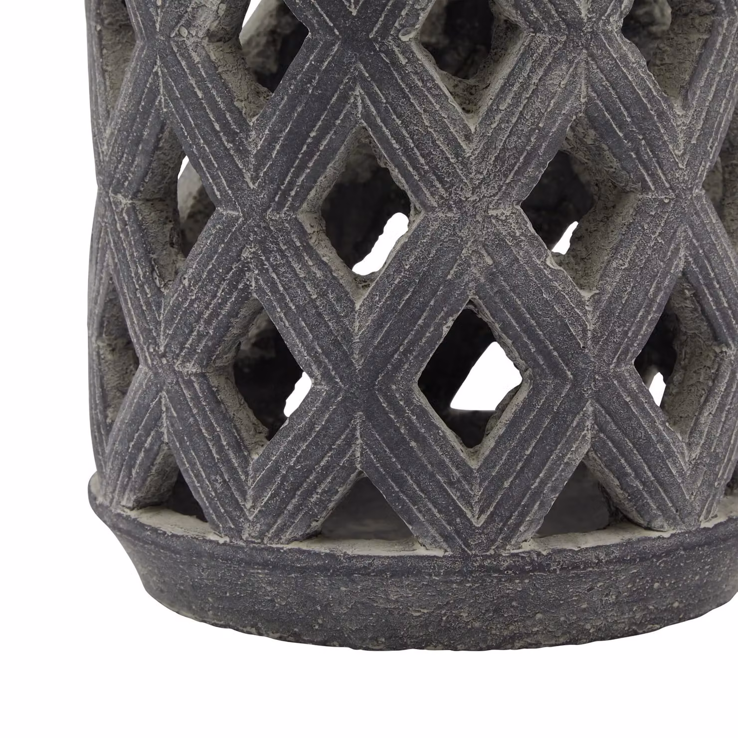 Love Lace Amalfi Grey Large Lattice Ceramic Lantern – 3