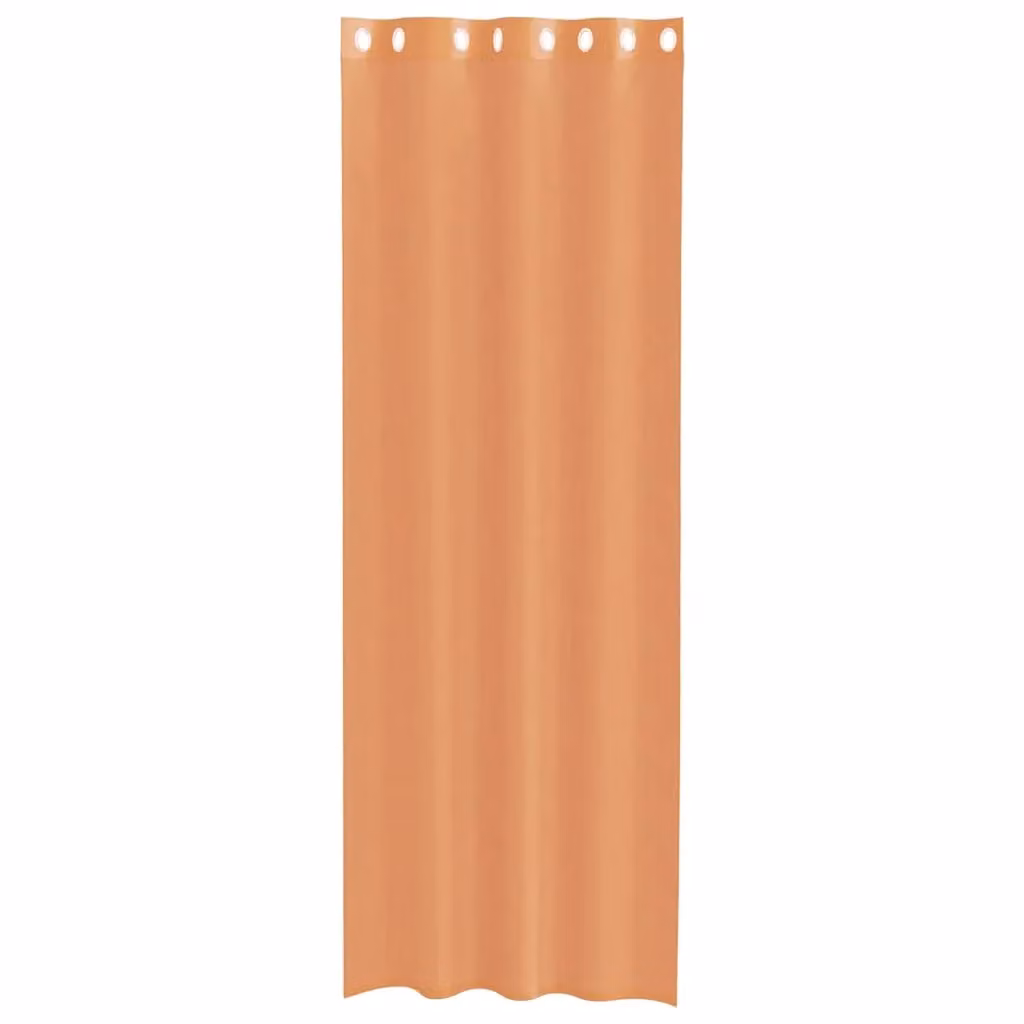 Berkfield Home Voile Eyelet Curtains, 2 Pack, Brown Terracotta – 2