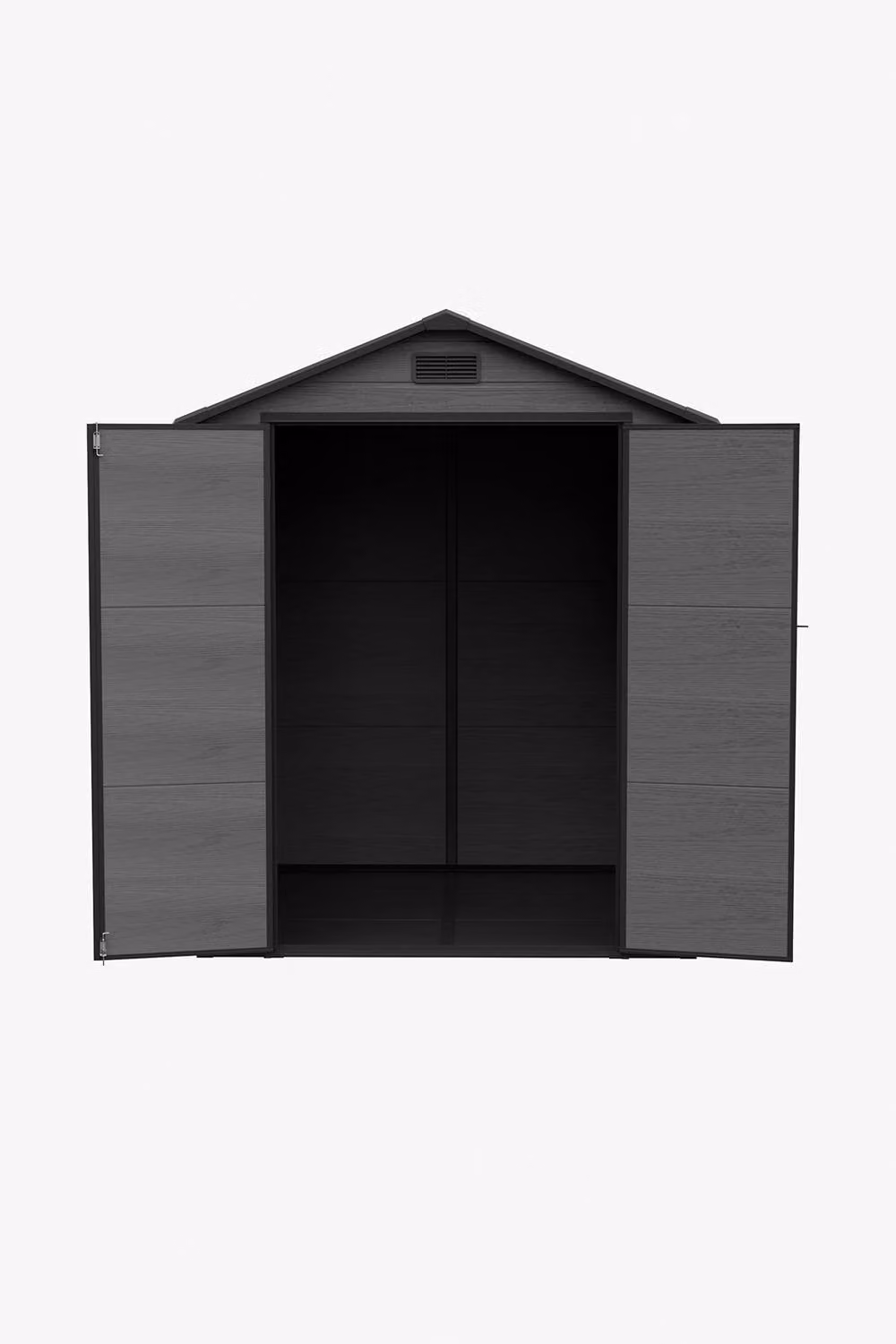 Living and Home Dark Grey Plastic Outdoor Garden Storage Shed with Floor and Window, W/D/H: 182.88 x 182 x 219 cm – 3