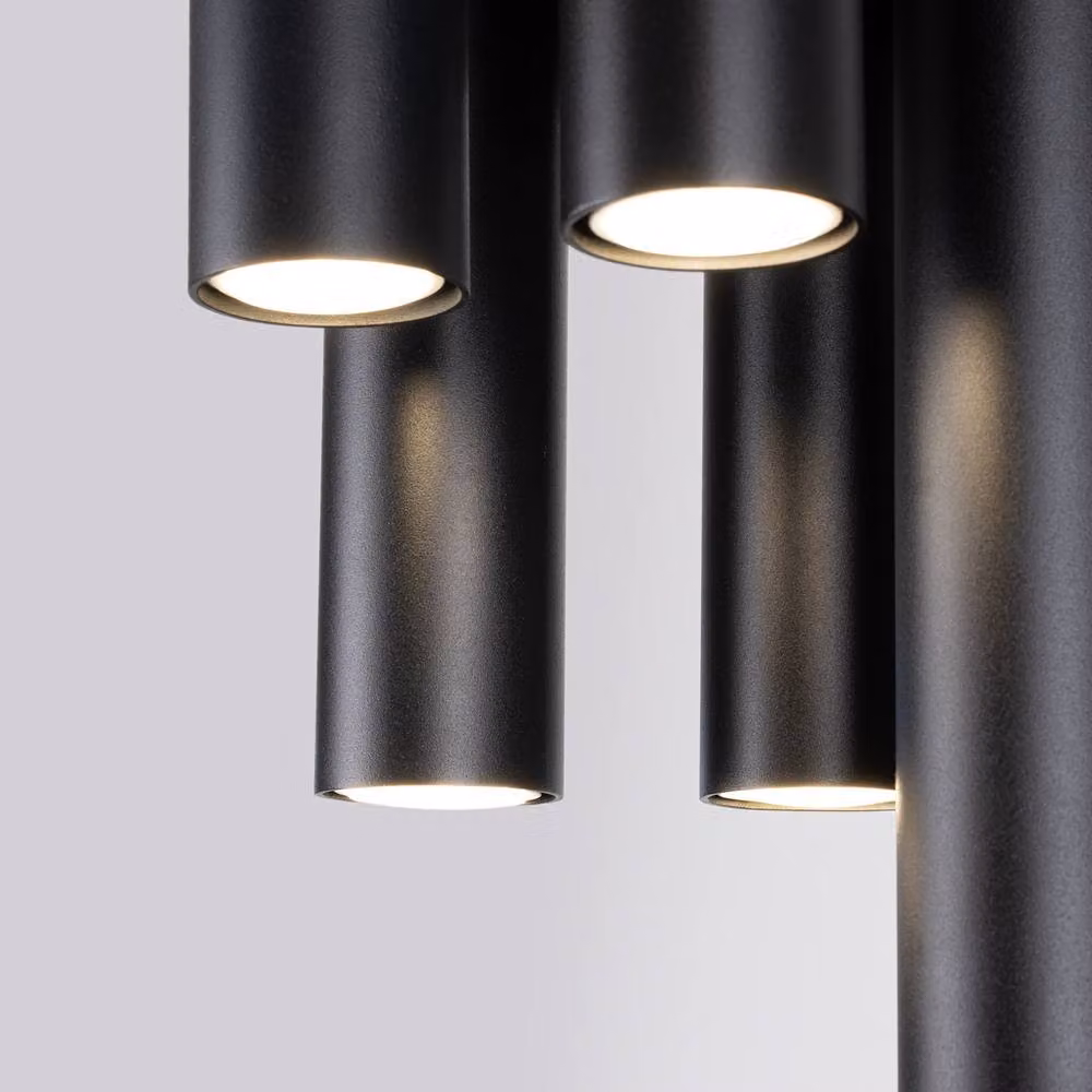 Sollux Lighting Lagos Modern 5-Light Ceiling Lamp in Black, W/D/H: 33 x 25 x 25 cm – 5