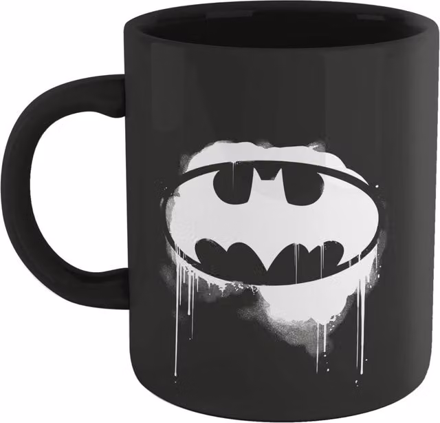 Official Batman Core Graffiti Ceramic Mug in Black