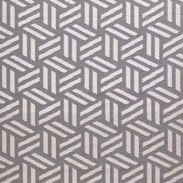 Homescapes Grey Luna Geometric Outdoor Rug, Reversible and UV-Resistant, W: 300 cm