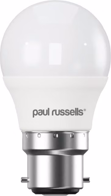 Paul Russells 4.9W LED Golf B22 Bulb, 470lm, 4000K Cool White