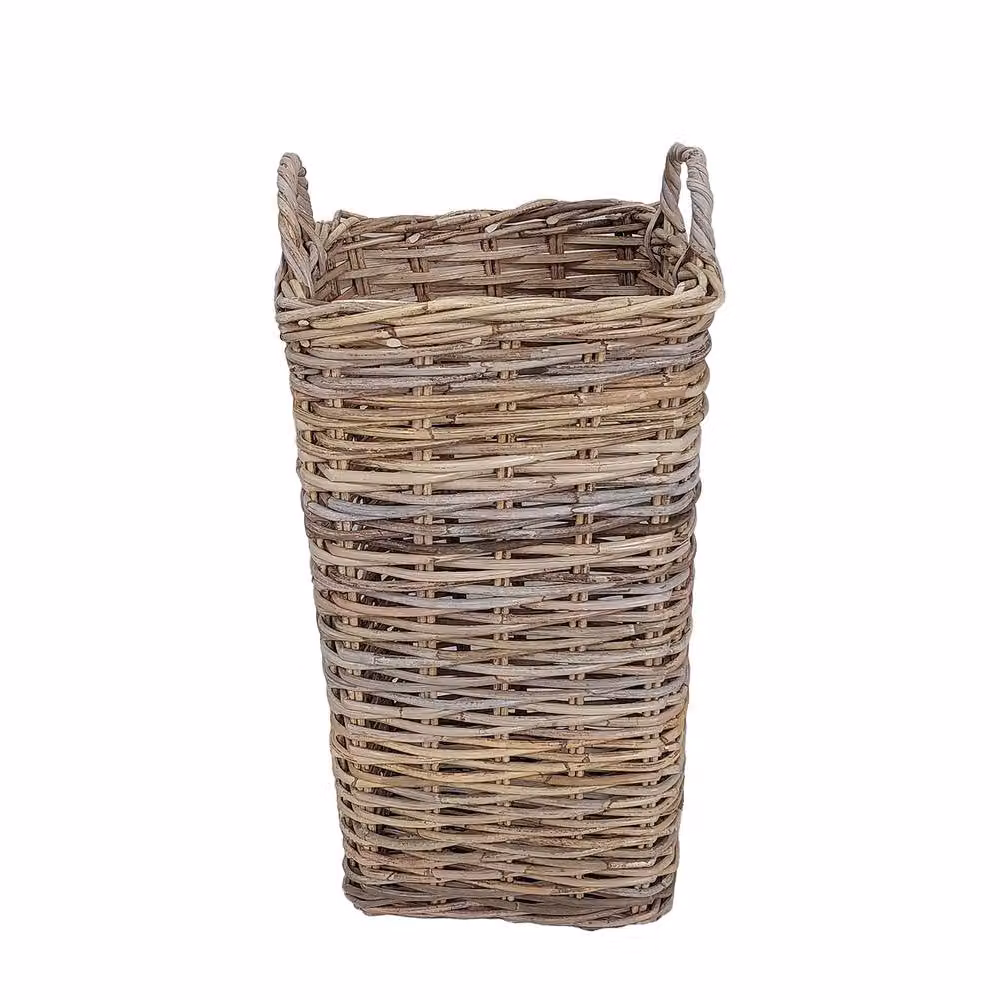 Dibor Traditional Natural Large Rattan Umbrella Stand Basket in Brown and Beige, H: 56 cm, W: 33 cm – 2