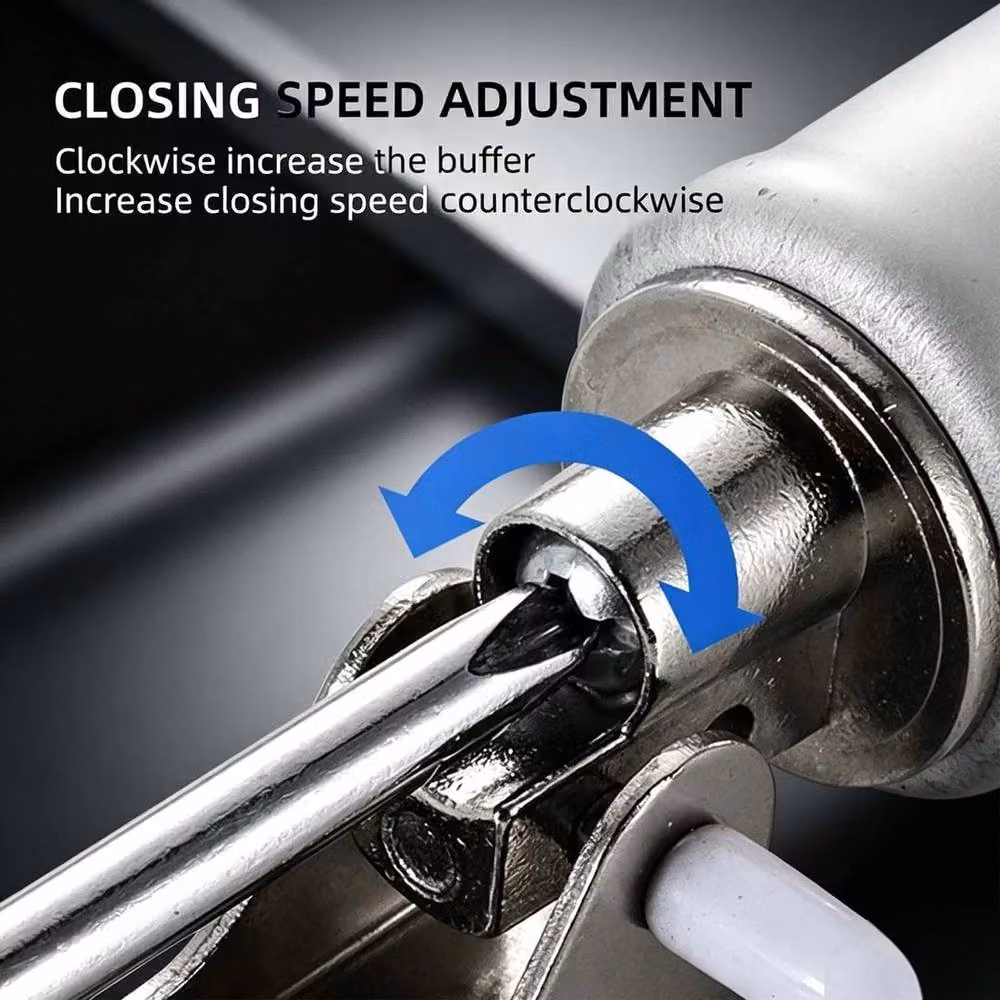 PAWNORA Heavy Duty Aluminium Alloy Door Closer in Silver – 3