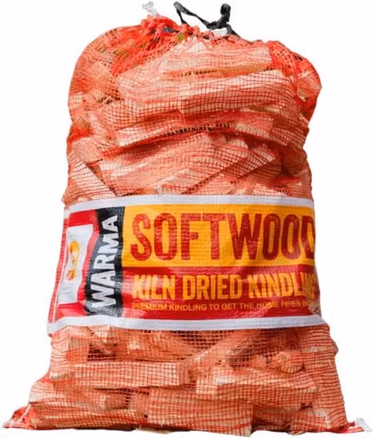 Warma Natural Kindling Wood Sticks in a Net Bag