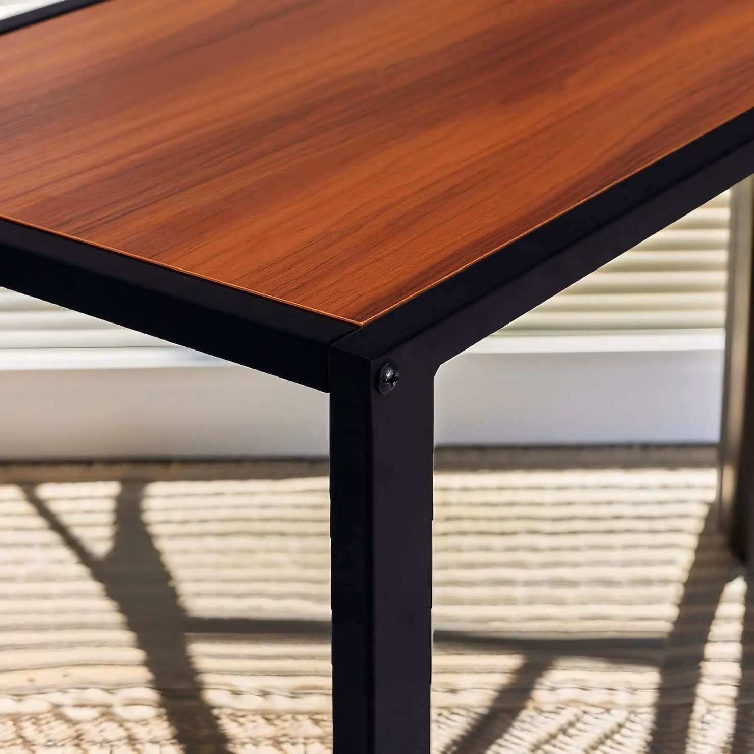 Pirlo Plush C Shaped Side Table in Walnut and Black, W/D/H: 40.6 x 40.6 x 64.2 cm – 3