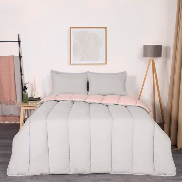 OHS Pink 10.5 Tog Hollow Fibre Duvet and Pillowcase Set