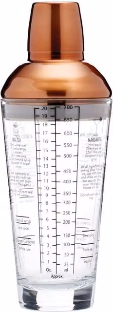BarCraft Cocktail Shaker, Bronze and Gold, 650ml