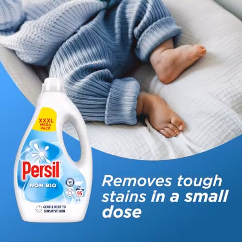 Persil Non-Bio Laundry Liquid Detergent, Blue, 2.74 l – 2