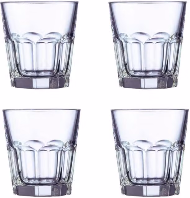 Arcoroc Set of 2 Transparent Short American Glass Tumblers