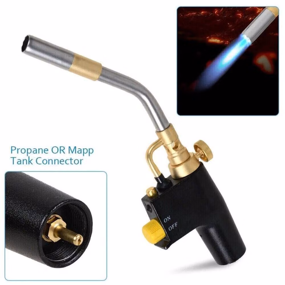 FLAVORA Black Mapp Gas Blow Torch with Brass Details W/D/H: 100 x 40 x 4 cm – 3