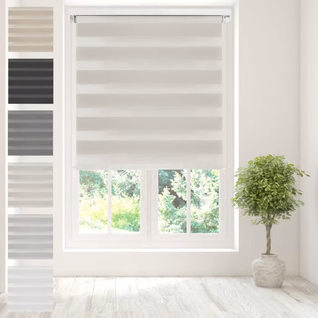 Caecus Day Night Zebra Duo Roller Blind in Beige, W: 70 cm, H: 160 cm