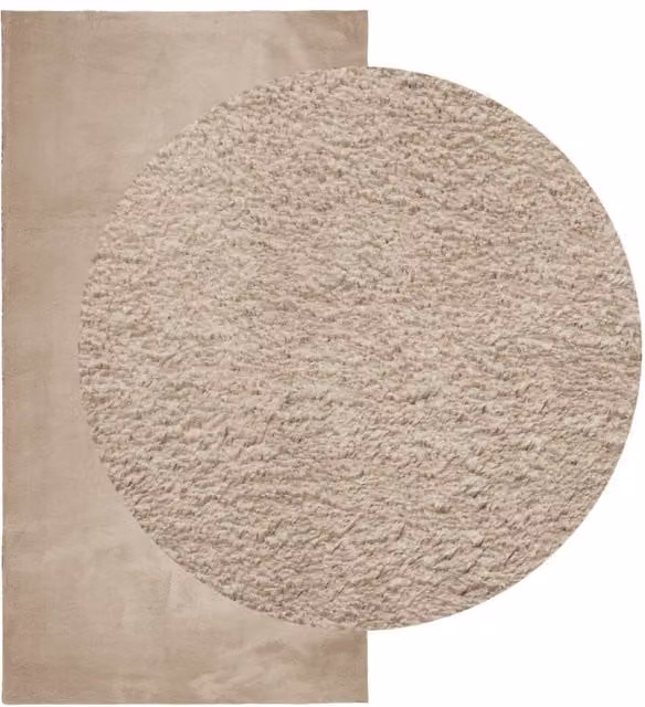 Berkfield Home HUARTE Short Pile Washable Soft Rug in Sand, W/D/H: 110 x 60 x 1 cm – 1