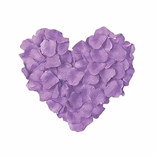Shatchi Light Purple Silk Rose Petal Confetti for Weddings, Anniversaries and Mother's Day, 2000 Pieces – 1