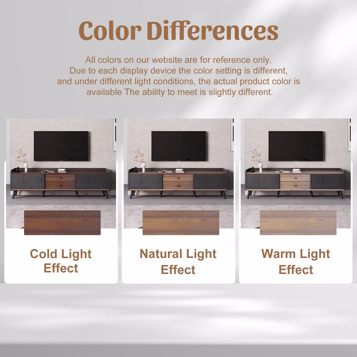 Aosom UK Modern TV Cabinet with 2 Centre Drawers and Striped Sliding Doors in Black and Wood, W: 160 cm, D: 40 cm, H: 58 cm – 3