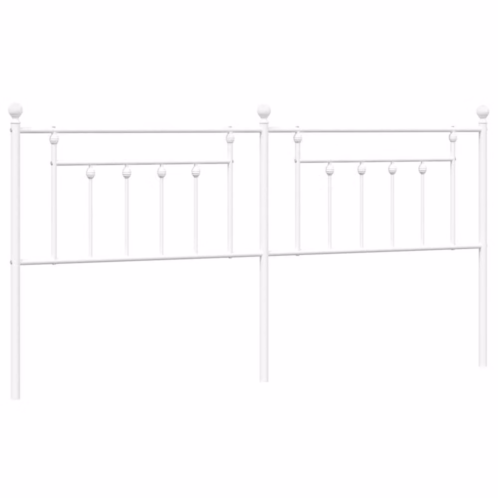 Berkfield Home Metal Headboard in White, 200 cm – 2