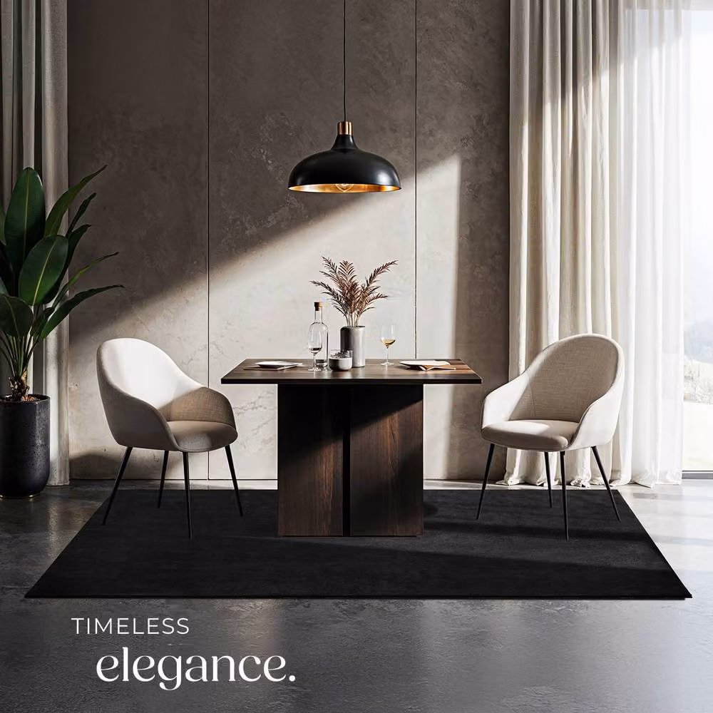 tectake Fluffy Black Rectangular Rug with Non-Slip Underside, W/D: 120 x 170 cm – 7