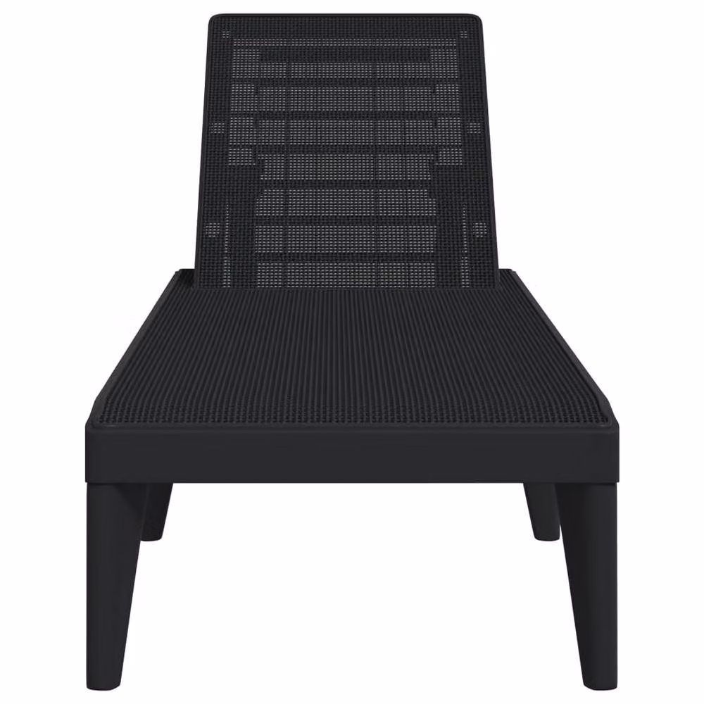 Berkfield Home Sun Lounger in Anthracite and Black, W/D/H: 186 x 60 x 29 cm – 2
