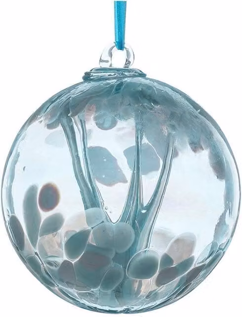 Sienna Glass Pastel Blue Round Spirit Ball