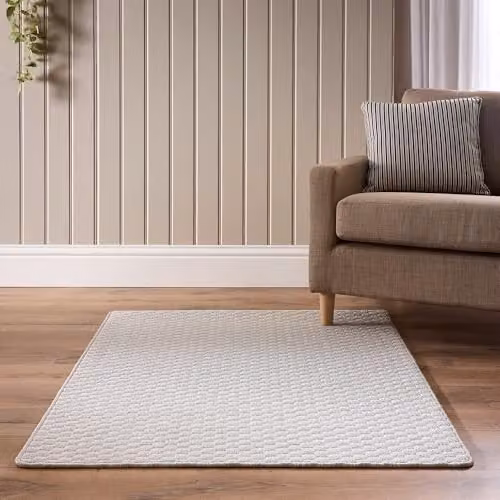 My Mat Sculptured Honeycomb Ivory Rug, W: 80 cm, L: 120 cm – 2