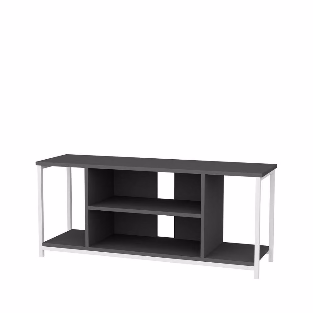 Decorotika Rinaldo Modern TV Unit in White, Anthracite and Grey, W/D/H: 120 x 51 x 51 cm – 2