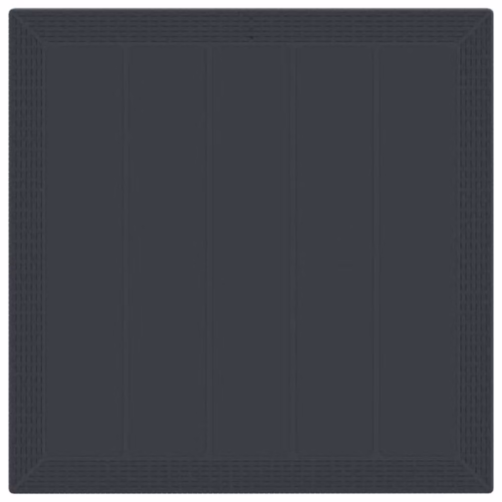 Berkfield Home Garden Table in Anthracite Grey Poly Rattan, W/D/H: 100 x 100 x 73 cm – 5