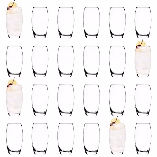 Argon Tableware Tondo Highball Glass Tumbler Set of 24, 510 ml, Transparent