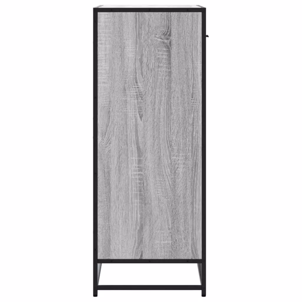 Berkfield Home Grey Industrial Shoe Cabinet with Hinged Doors and Internal Shelves, W/D/H: 75 x 38 x 97.5 cm – 3