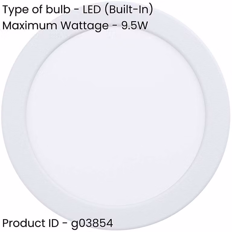 Loops Modern White LED Round Ceiling Light Fixture with Bulb Included