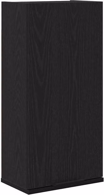 Berkfield Home Wall-mounted Black Oak Cabinet, W/D/H: 32 x 20 x 67 cm